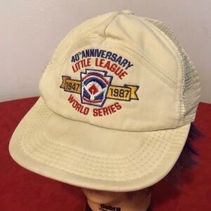 VINTAGE ~ 1987 Little League World Series 40th Ann Mesh Snapback Trucker Hat Cap